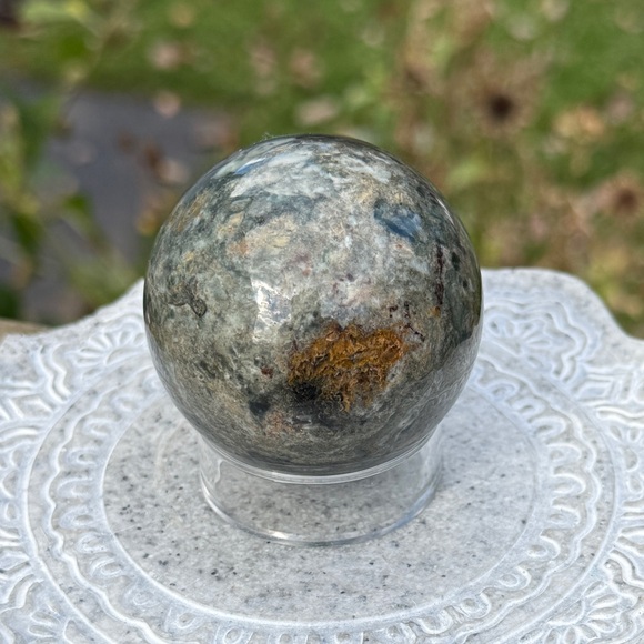 Indian Agate Sphere, 248g and Sphere Stand Included - Picture 7 of 13